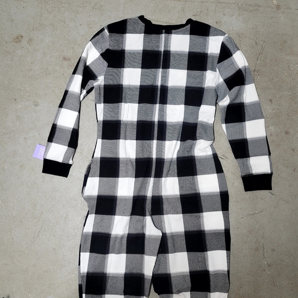 New! Women's Thermal Pajama Union Suit - Stars Above Black/White - Picture 10 of 10